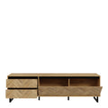 Nikomedes TV Unit in Spica Oak/Matt Black/Bartex Oak - image 4