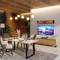 Nikomedes TV Unit in Spica Oak/Matt Black/Bartex Oak - image 5
