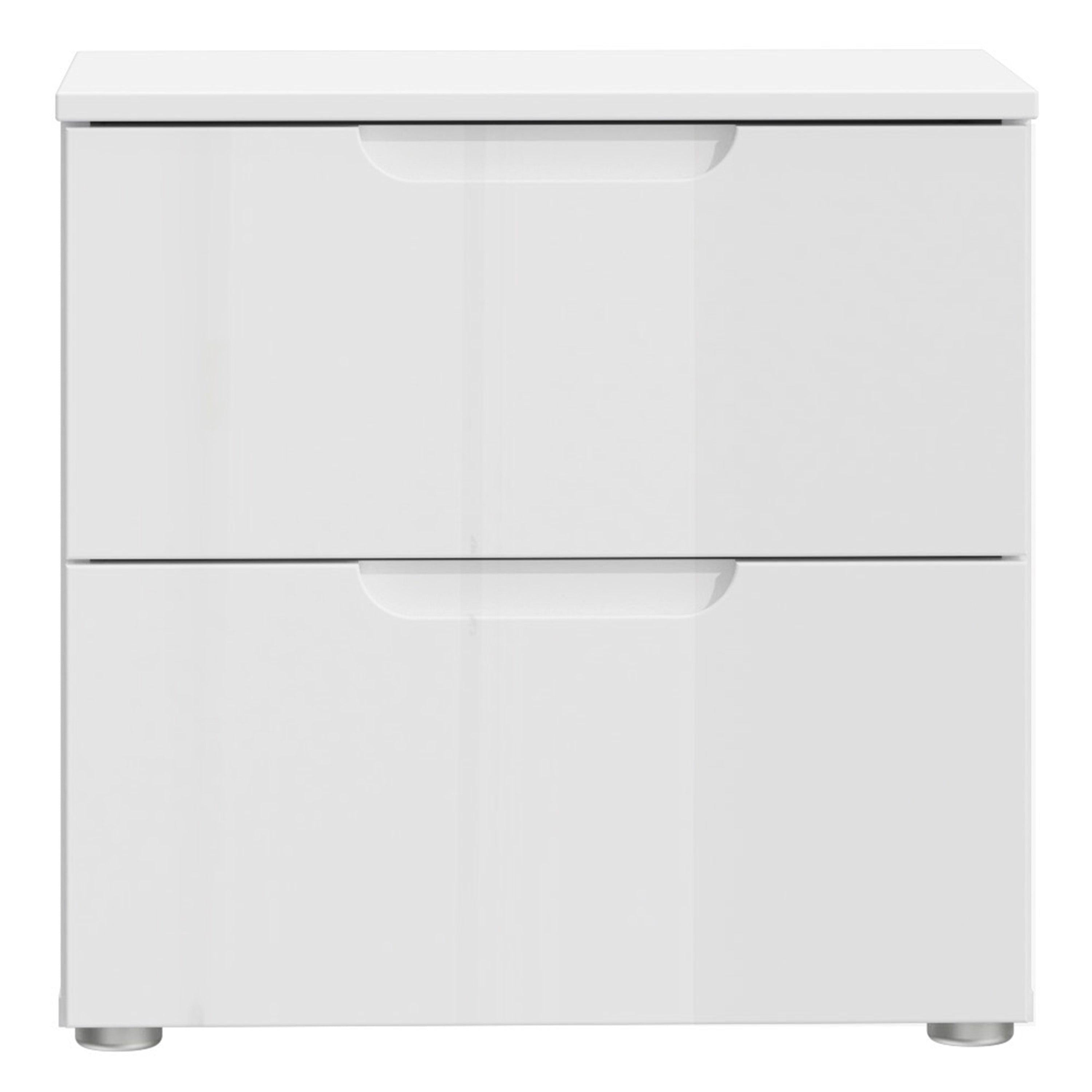 Sienna Bedside in White/White High Gloss - image 2