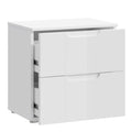 Sienna Bedside in White/White High Gloss - image 3