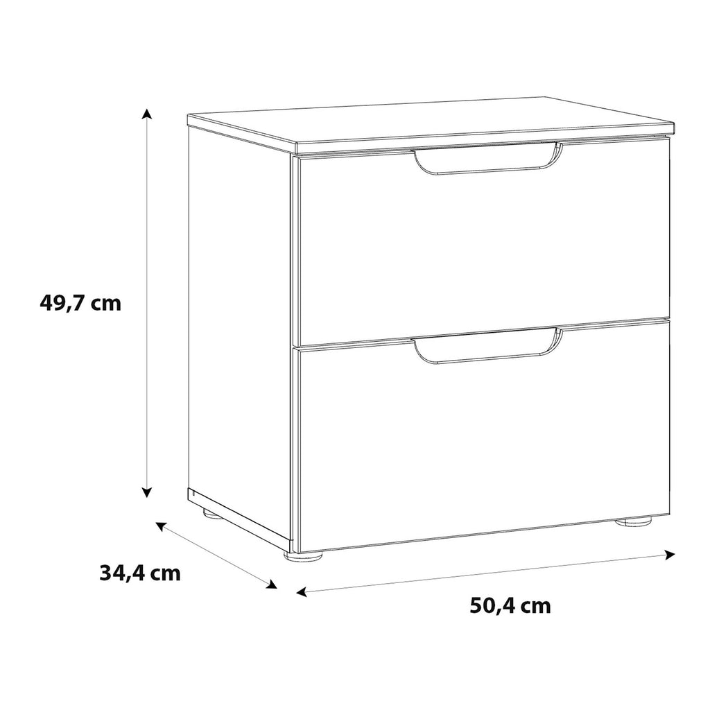 Sienna Bedside in White/White High Gloss - image 8