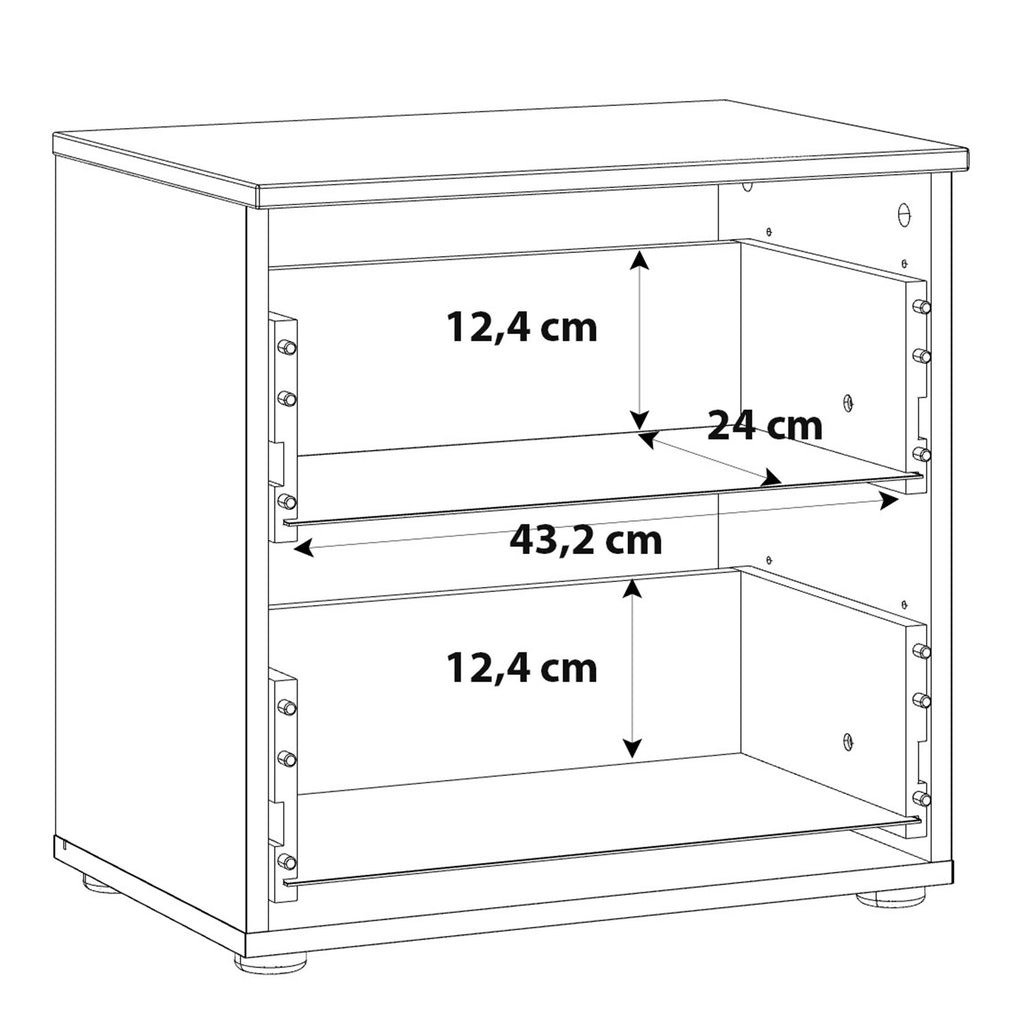 Sienna Bedside in White/White High Gloss - image 9