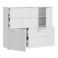 Sienna Abstract Chest of in White/White High Gloss - image 3