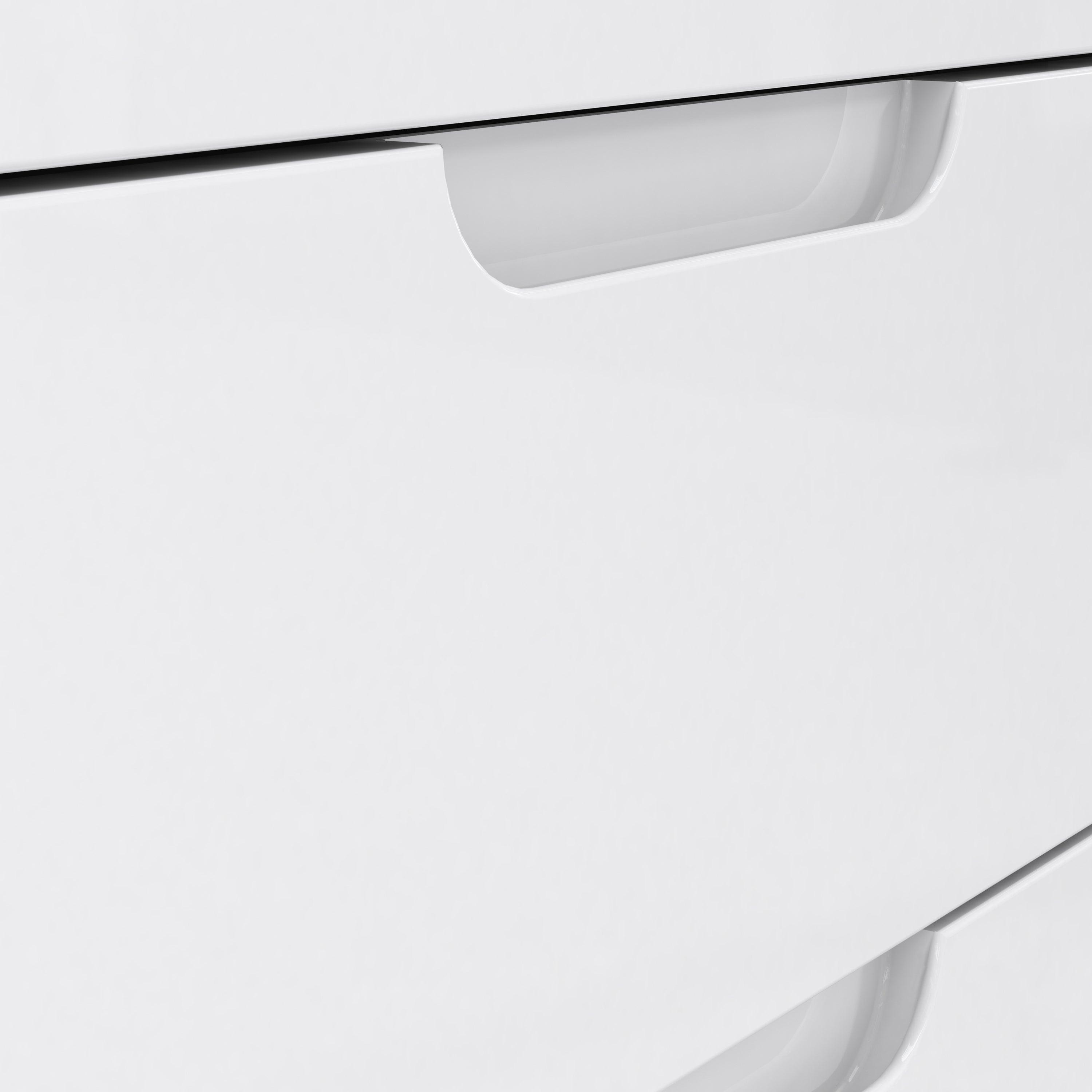 Sienna Abstract Chest of in White/White High Gloss - image 9