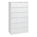 Sienna Chest of 6 Drawers in White/White High Gloss
