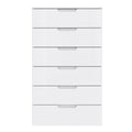 Sienna Chest of 6 Drawers in White/White High Gloss - image 2
