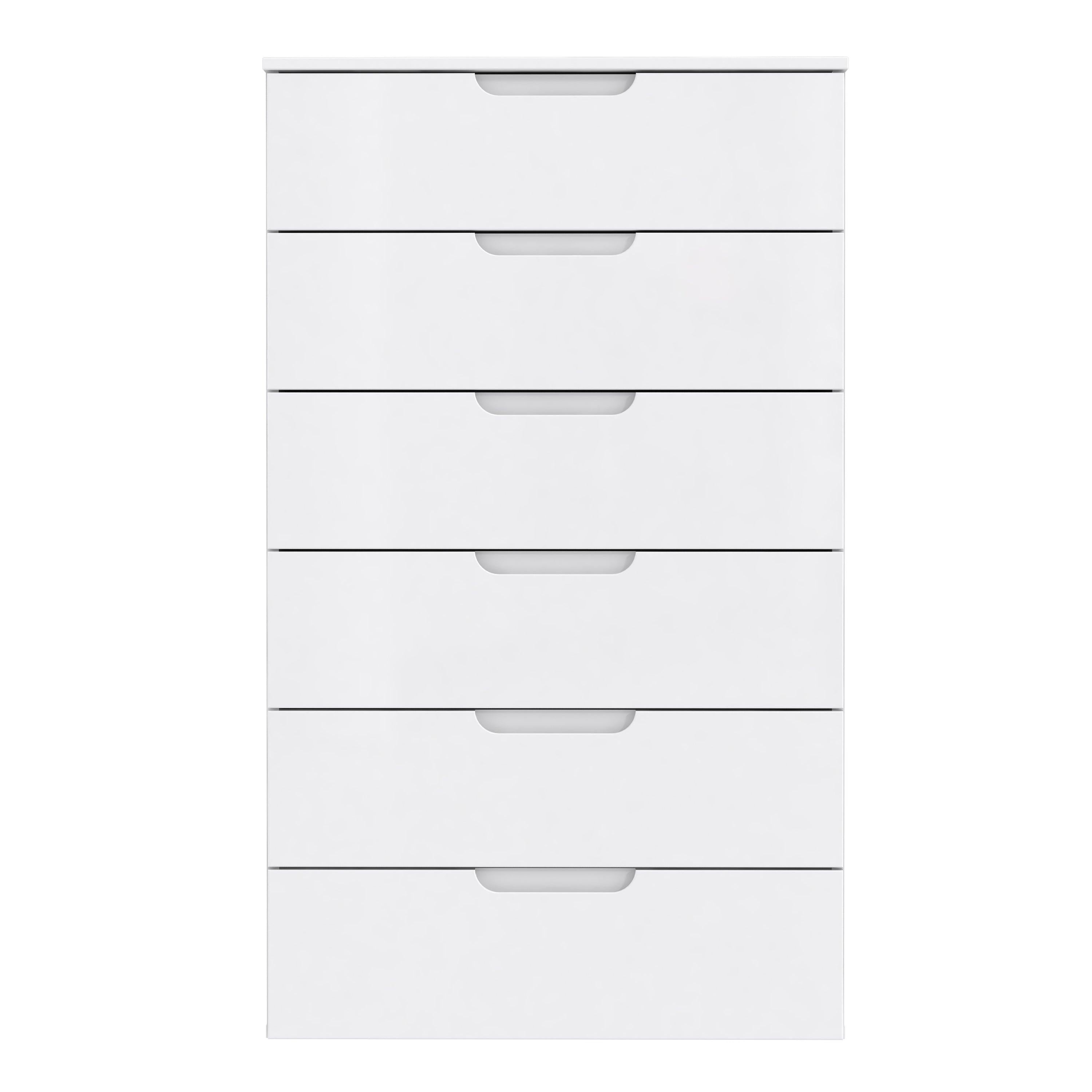 Sienna Chest of 6 Drawers in White/White High Gloss - image 2