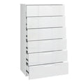 Sienna Chest of 6 Drawers in White/White High Gloss - image 3