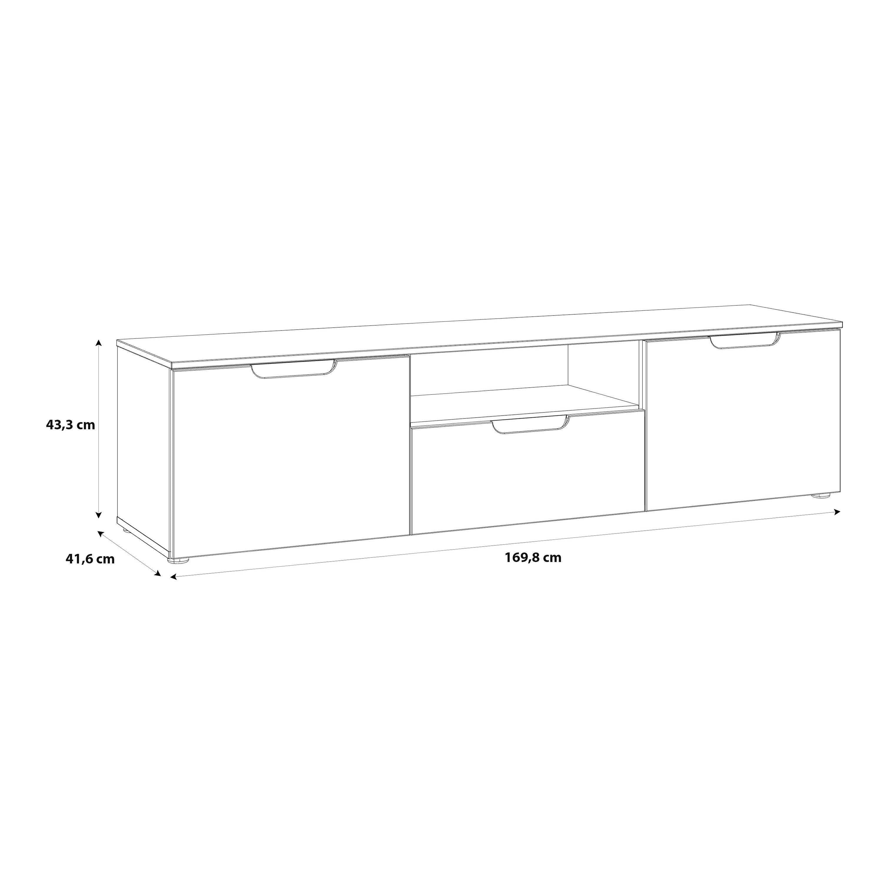 Sienna TV Unit in White/White High Gloss - image 8