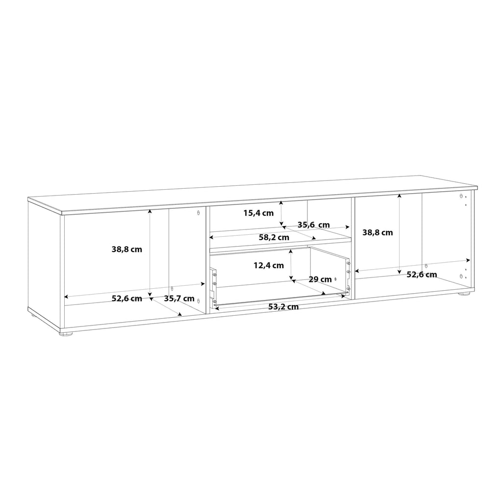 Sienna TV Unit in White/White High Gloss - image 9