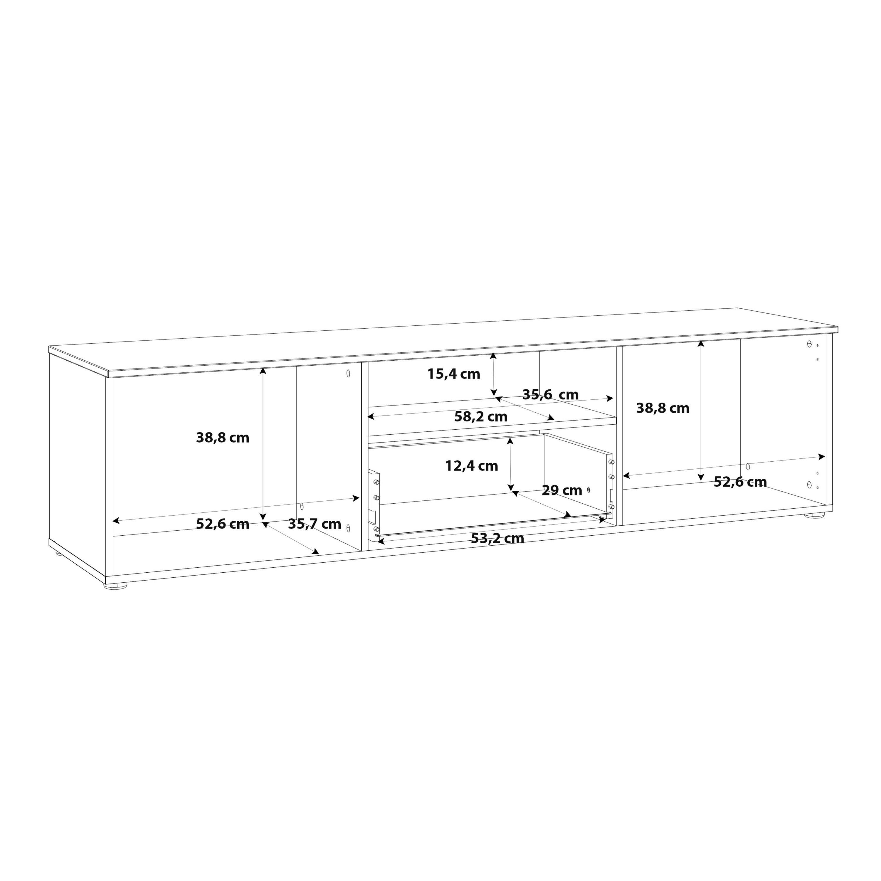 Sienna TV Unit in White/White High Gloss - image 9