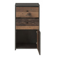 Best Chest Storage Cabinet 2 Drawers 1 Door in Concrete Optic Dark Grey/Old - Wood Vintage - image 4