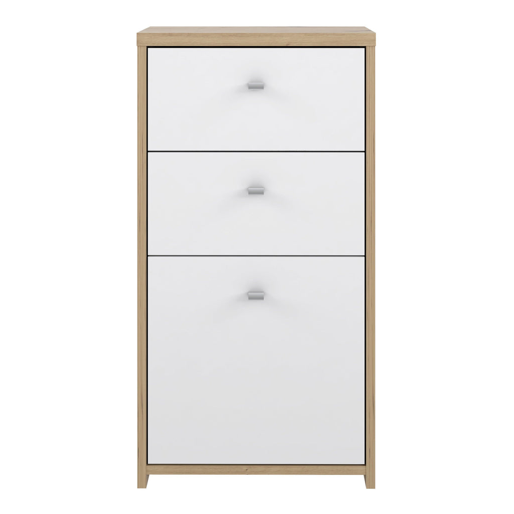 Best Chest Storage Cabinet 2 Drawers 1 Door in Artisan Oak/White - image 2