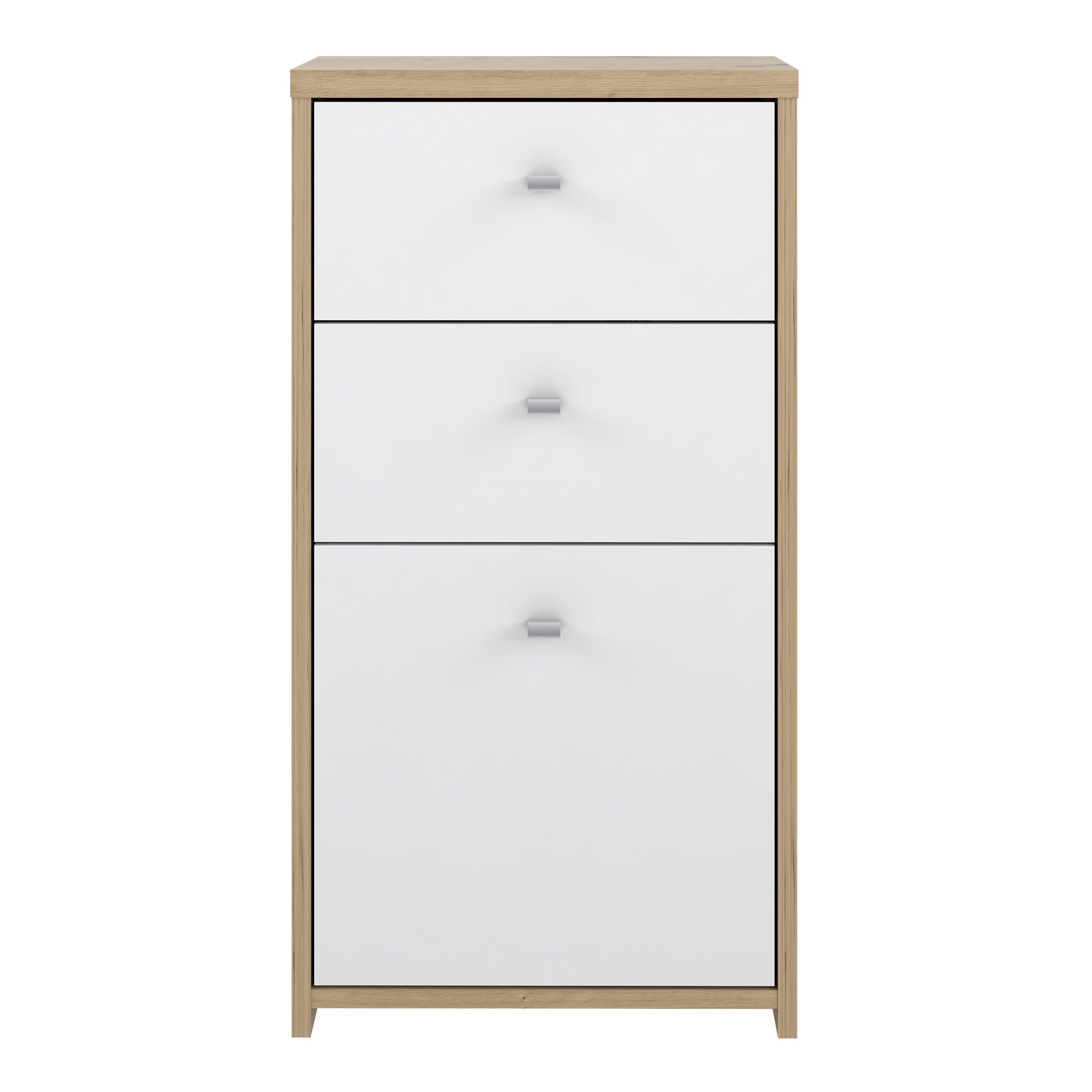 Best Chest Storage Cabinet 2 Drawers 1 Door in Artisan Oak/White - image 2