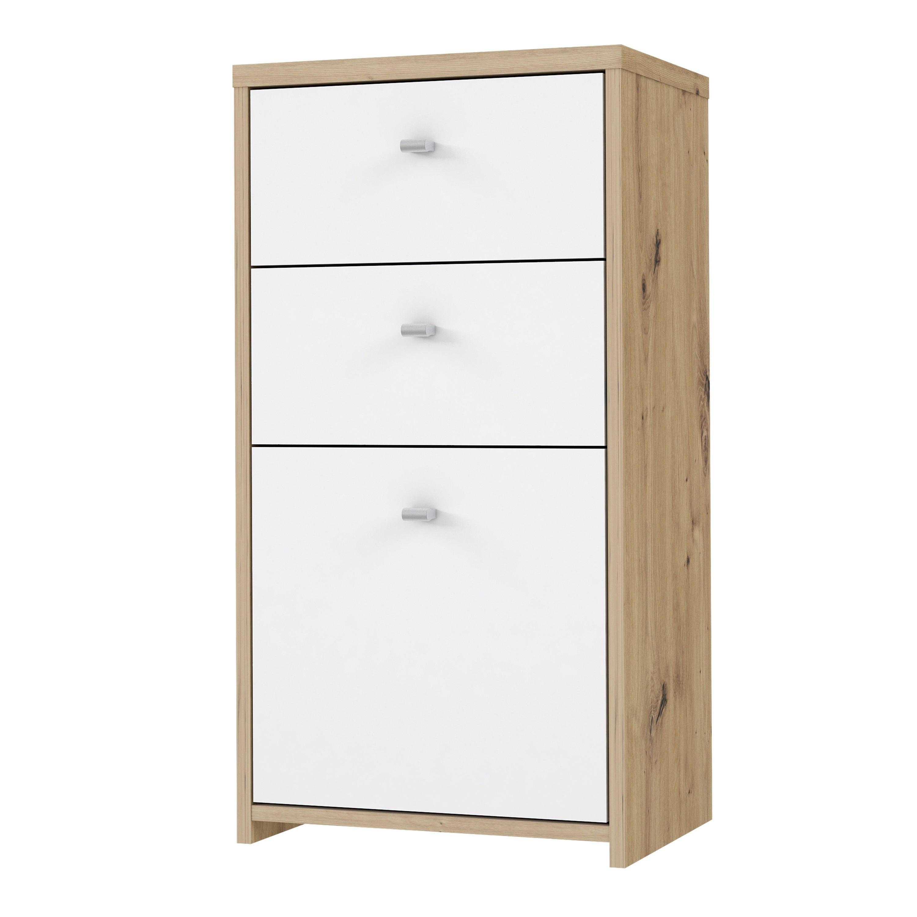 Best Chest Storage Cabinet 2 Drawers 1 Door in Artisan Oak/White - image 3