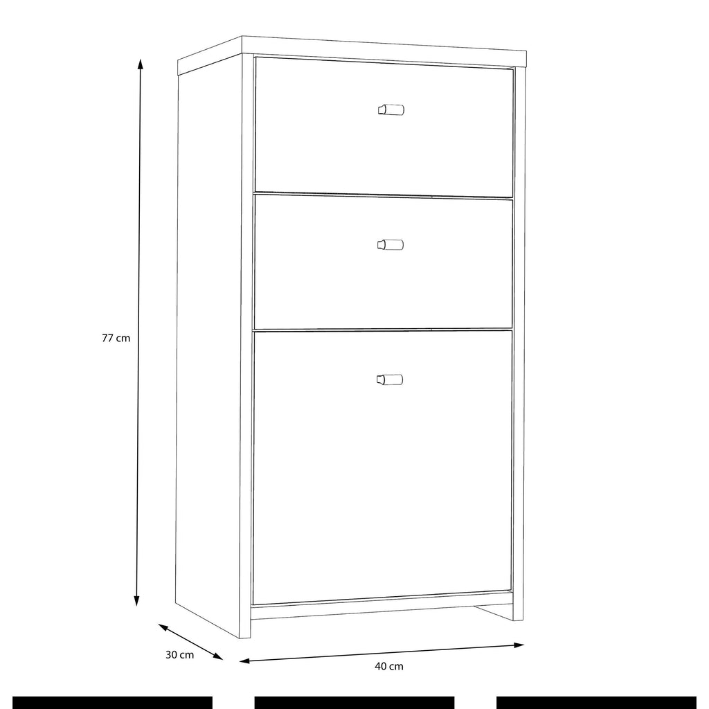 Best Chest Storage Cabinet 2 Drawers 1 Door in Artisan Oak/White - image 8