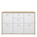 Best Chest Storage Cabinet with 2 Drawers and 5 Doors in Artisan Oak/White - image 2