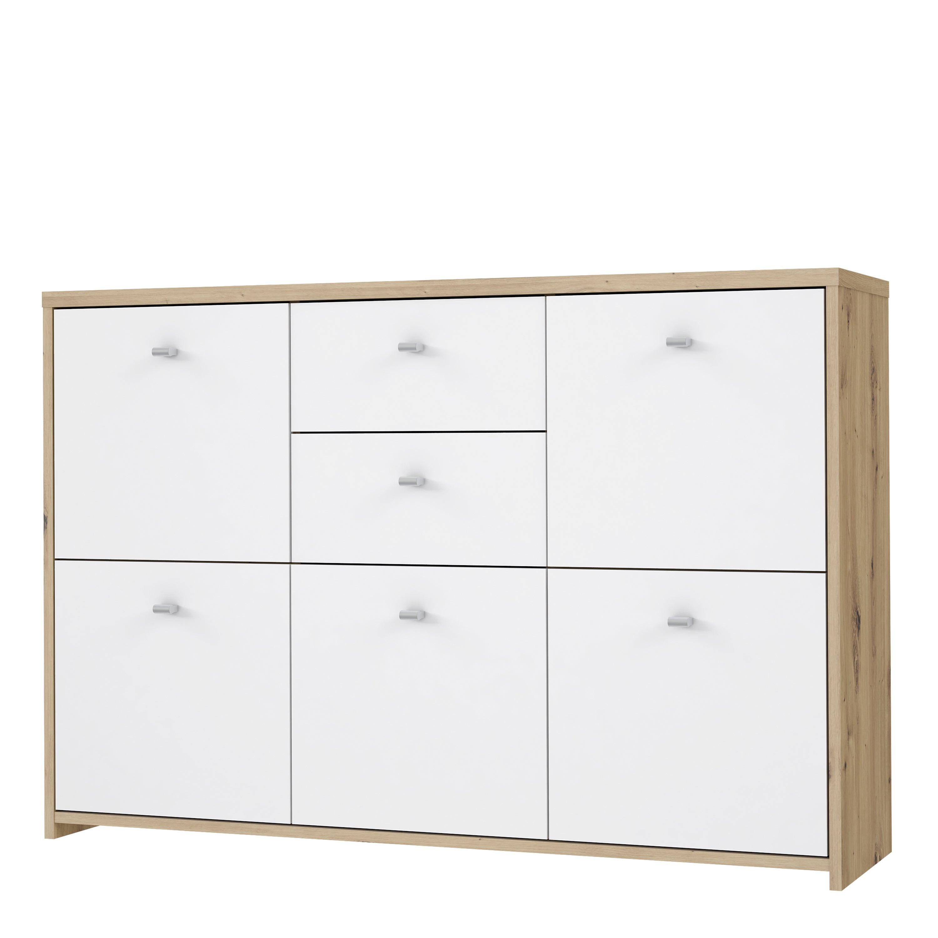 Best Chest Storage Cabinet with 2 Drawers and 5 Doors in Artisan Oak/White - image 3