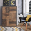 Best Chest Storage Cabinet with 6 Doors in Concrete Optic Dark Grey/Old - Wood Vintage - image 5