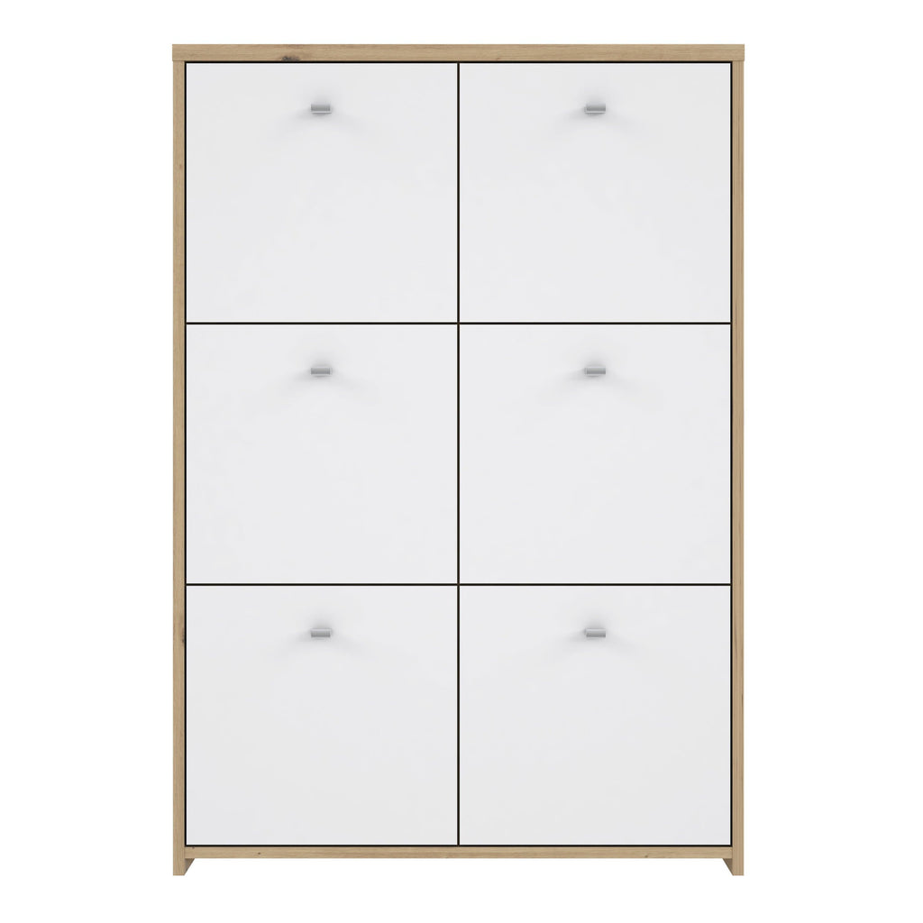 Best Chest Storage Cabinet with 6 Doors in Artisan Oak/White - image 2
