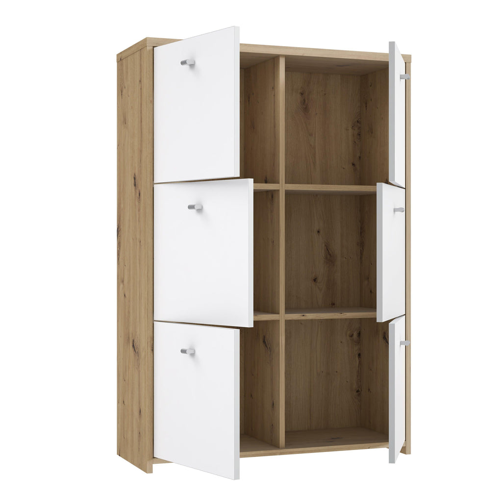 Best Chest Storage Cabinet with 6 Doors in Artisan Oak/White - image 5
