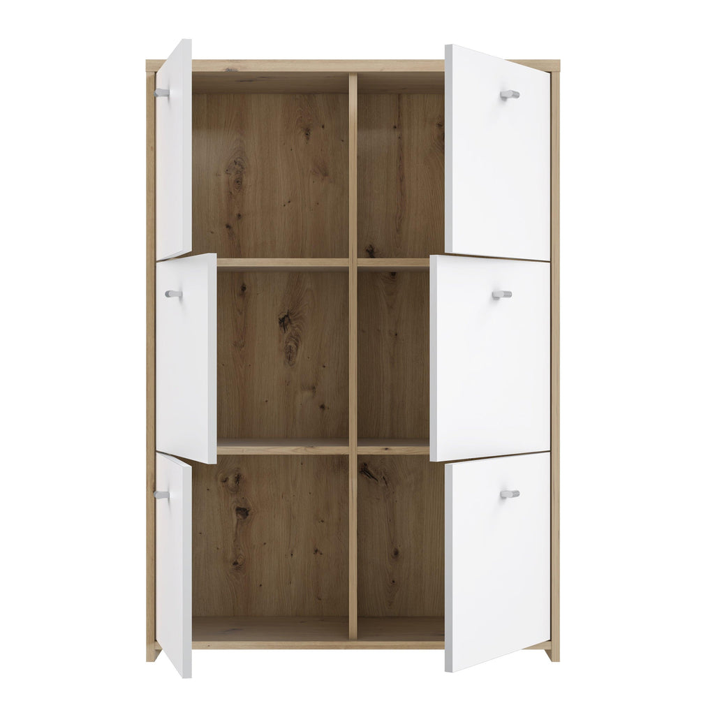 Best Chest Storage Cabinet with 6 Doors in Artisan Oak/White - image 6