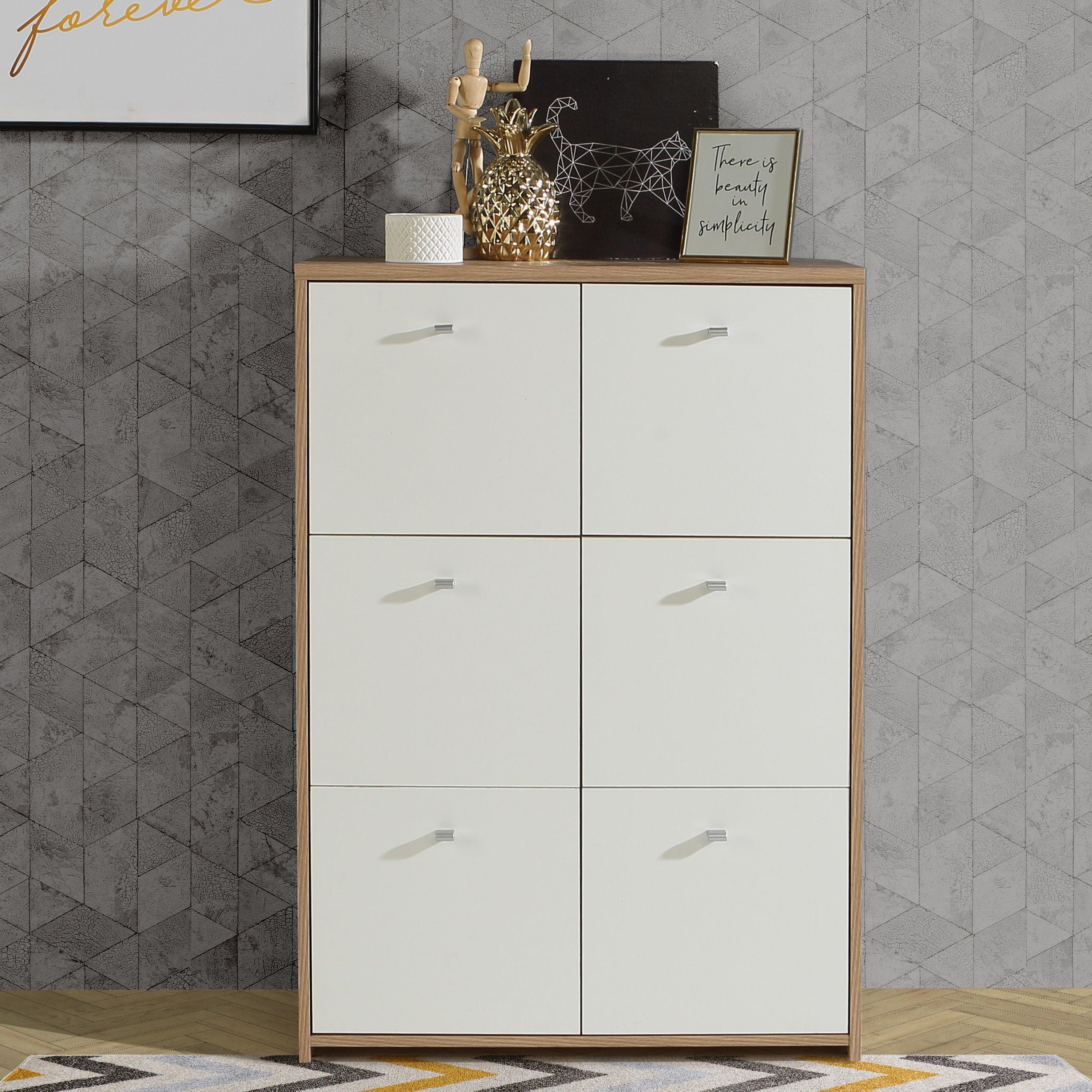 Best Chest Storage Cabinet with 6 Doors in Artisan Oak/White - image 7