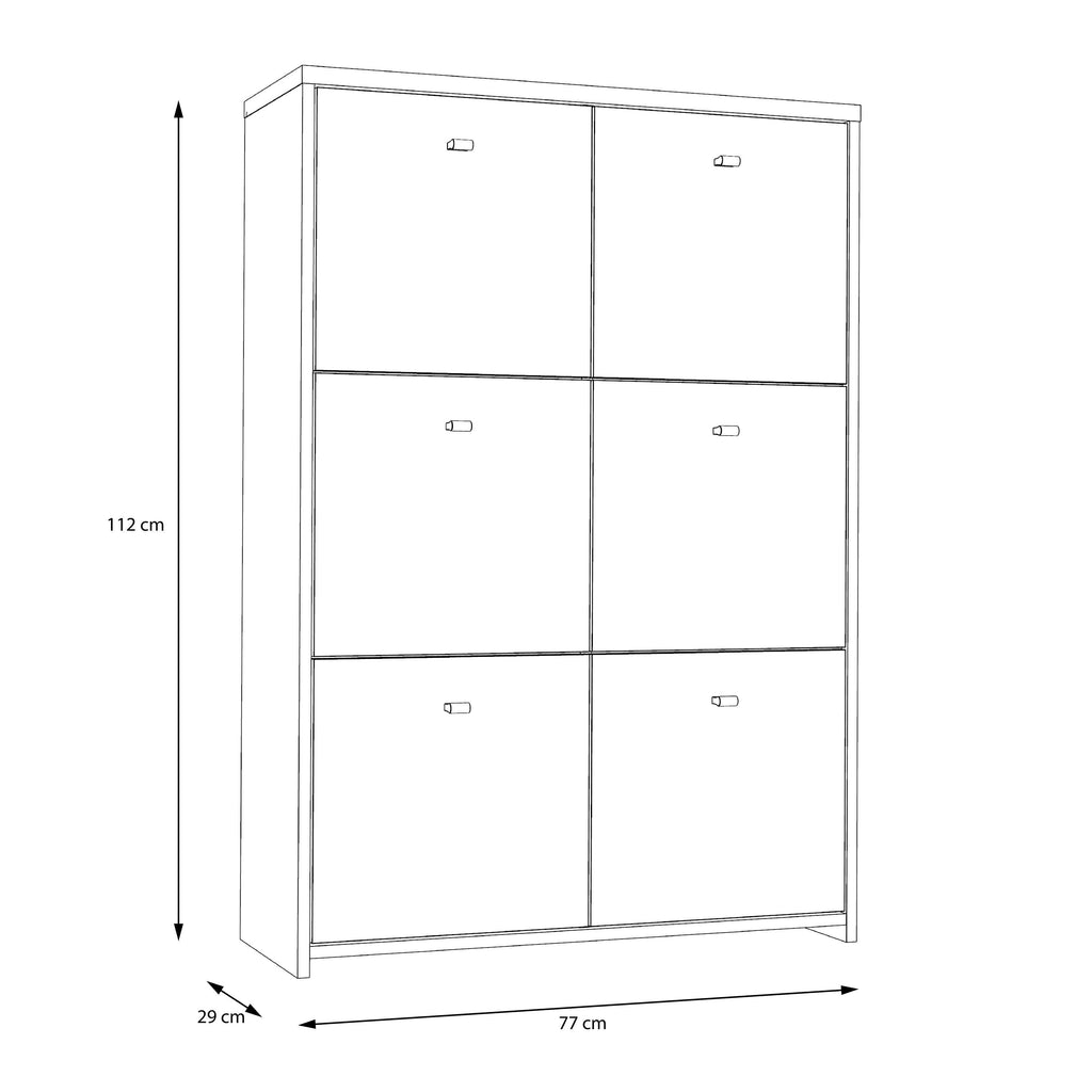 Best Chest Storage Cabinet with 6 Doors in Artisan Oak/White - image 8