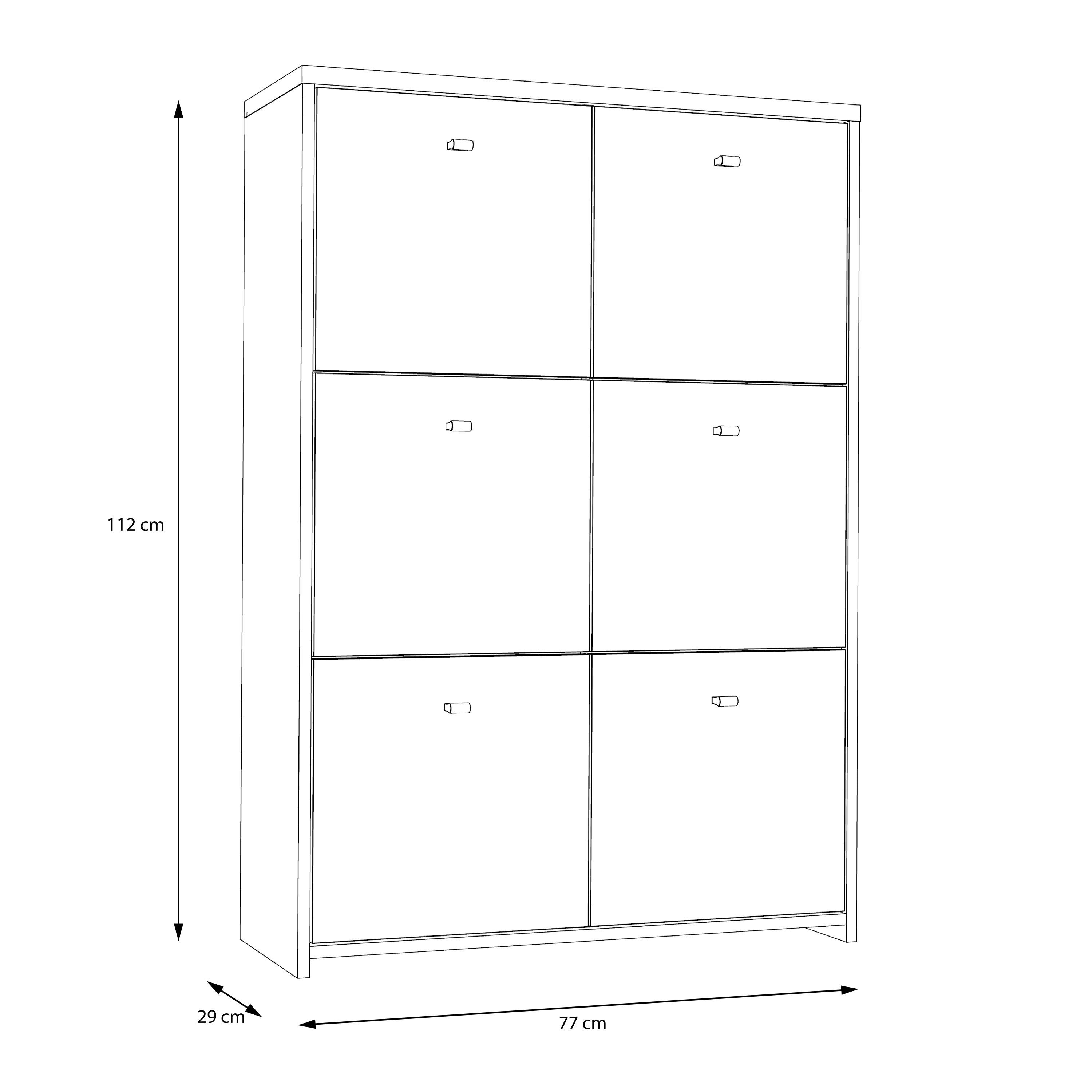 Best Chest Storage Cabinet with 6 Doors in Artisan Oak/White - image 8