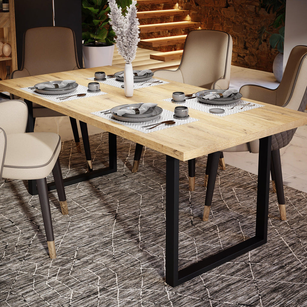 Nikomedes Dining Table in Bartex Oak 180x90cm - image 4