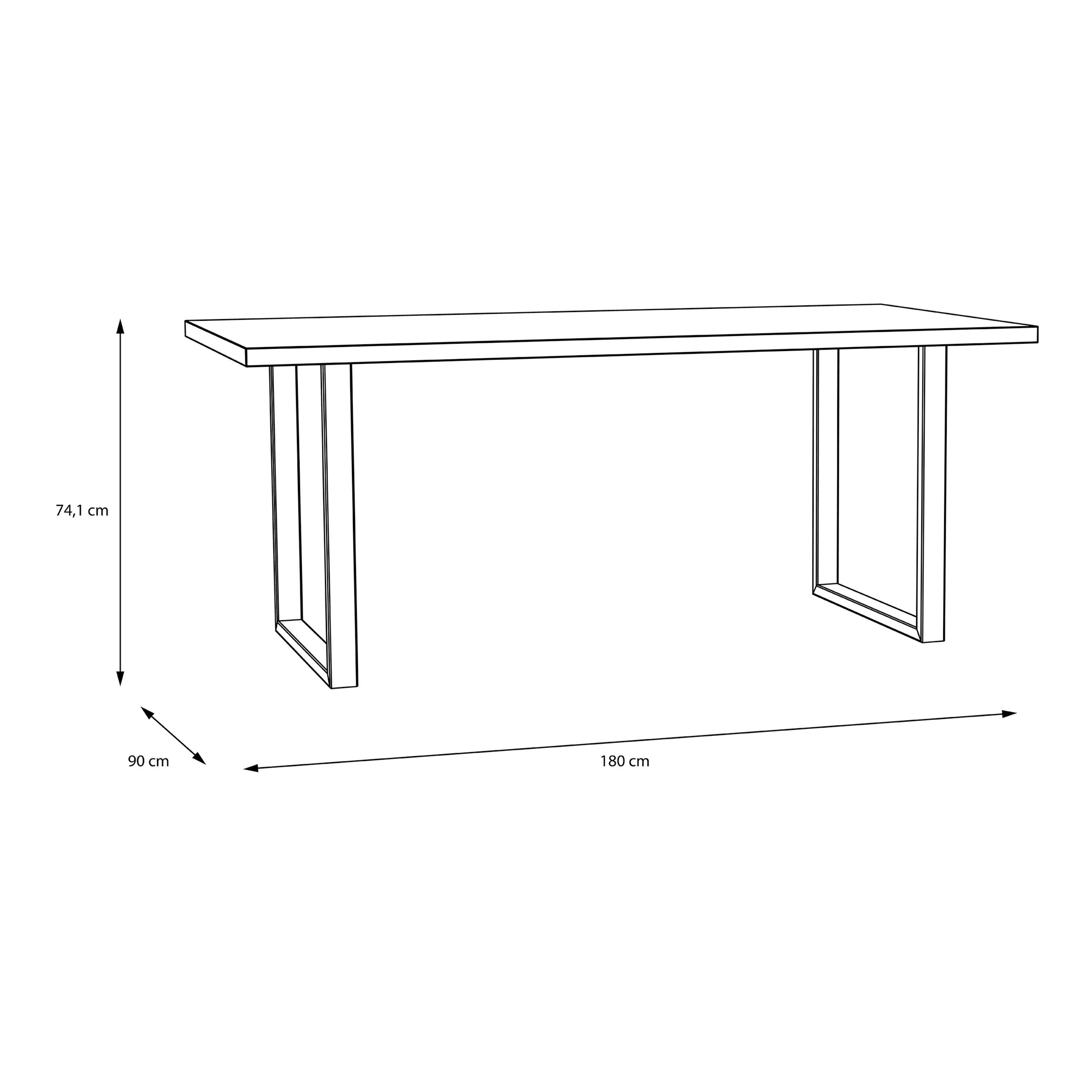 Nikomedes Dining Table in Bartex Oak 180x90cm - image 5