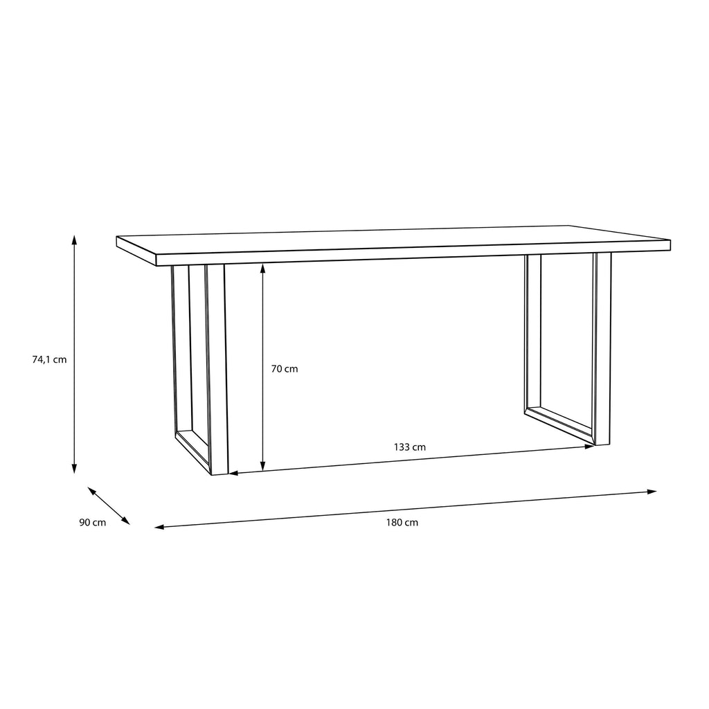 Nikomedes Dining Table in Bartex Oak 180x90cm - image 6