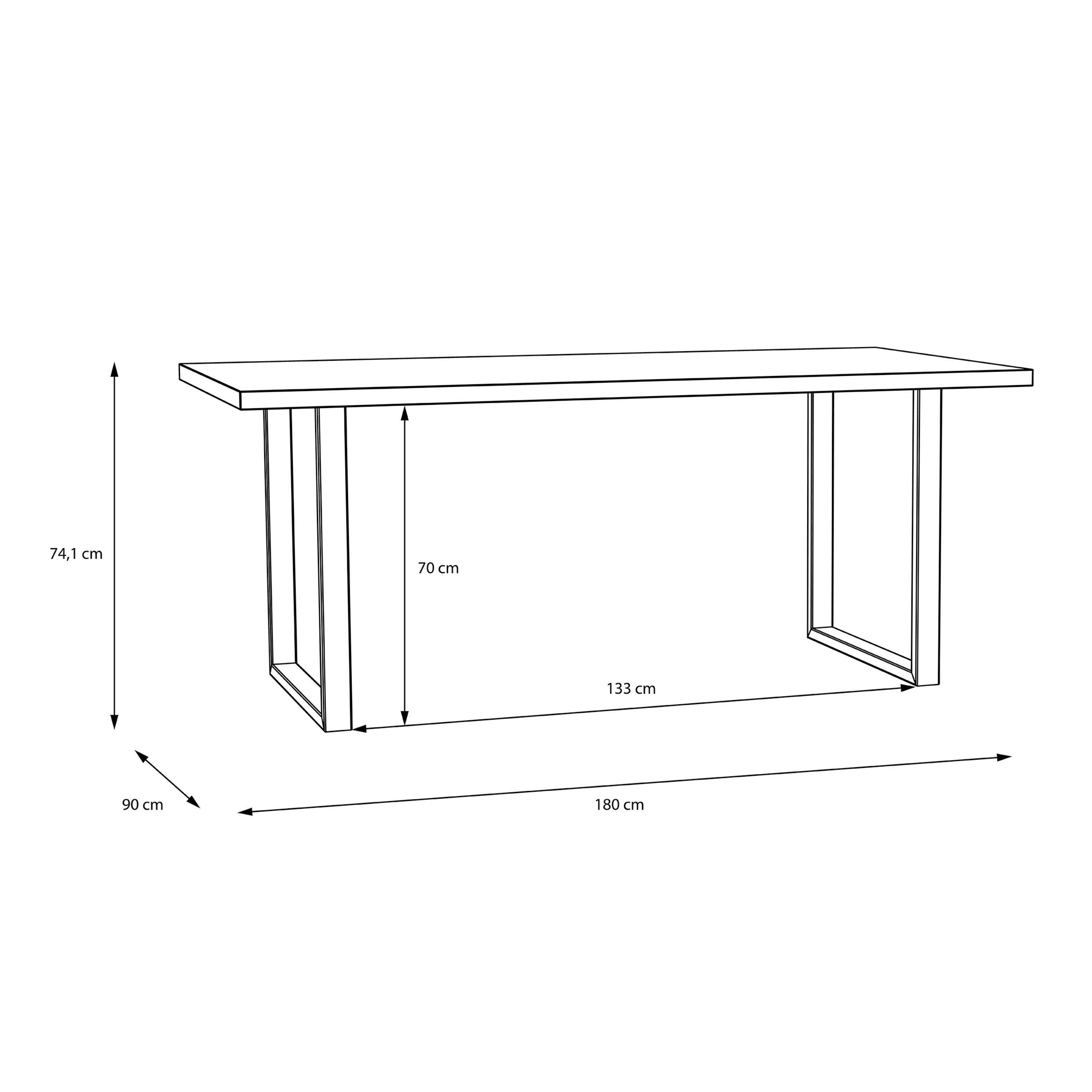 Nikomedes Dining Table in Bartex Oak 180x90cm - image 6