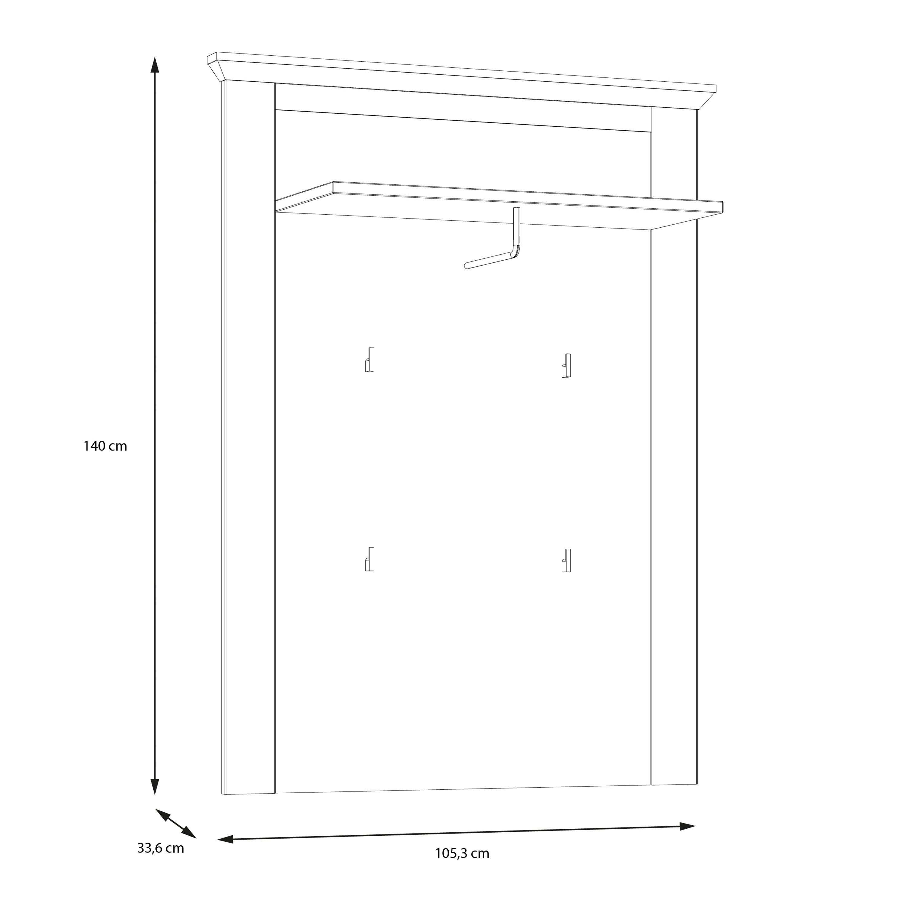 Illopa Wall Panel in Oak Nelson/Snowy Oak - image 5
