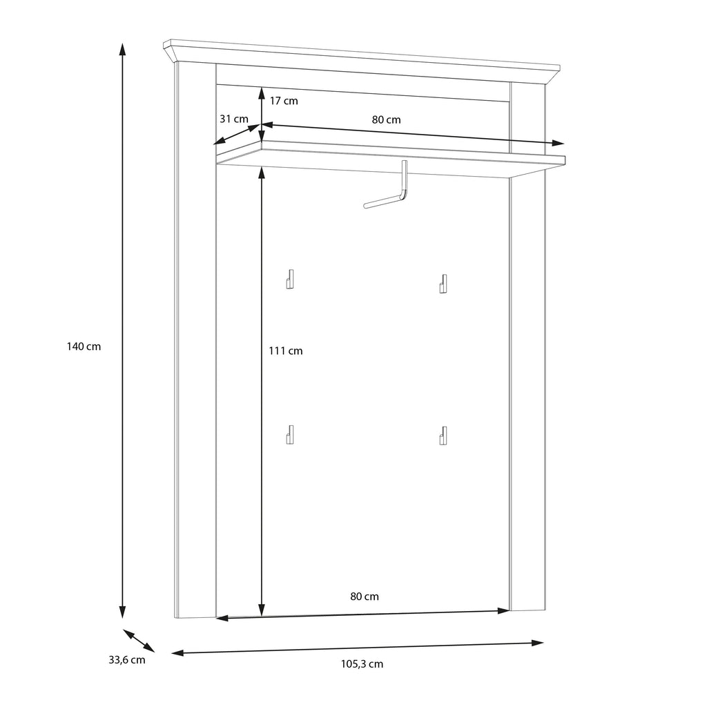 Illopa Wall Panel in Oak Nelson/Snowy Oak - image 6