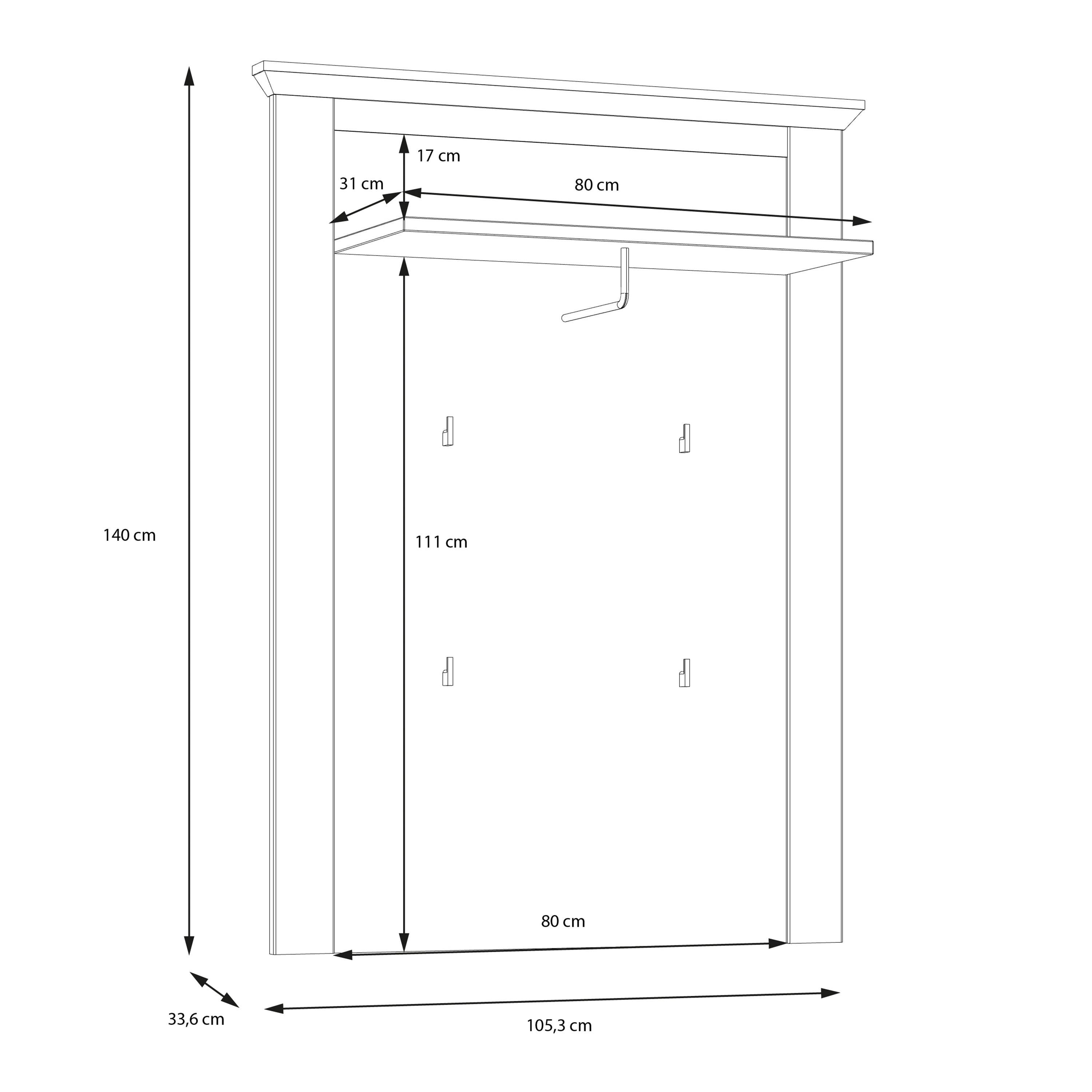 Illopa Wall Panel in Oak Nelson/Snowy Oak - image 6