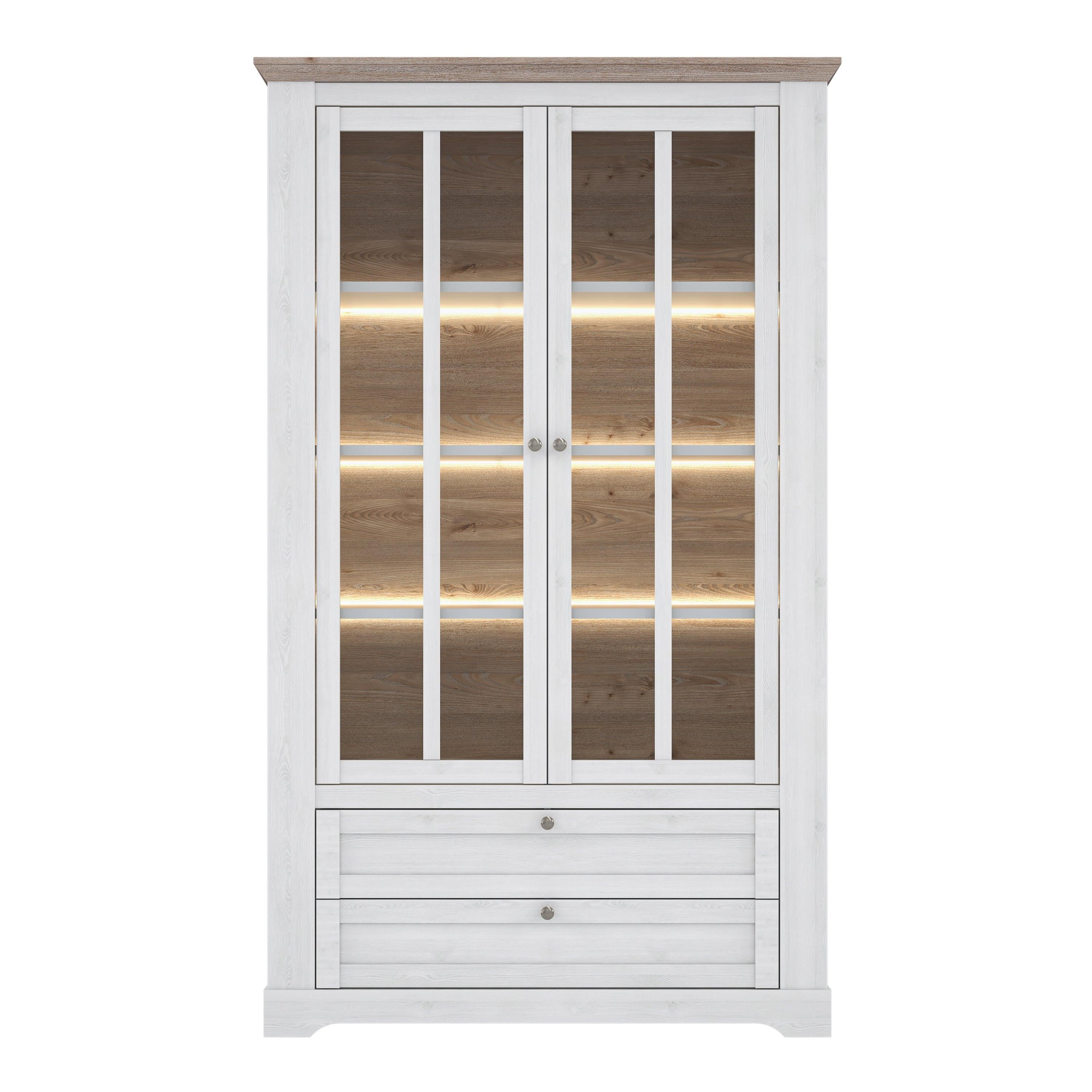Illoppa Display Cabinet in Snowy Oak/Oak Nelson - image 2
