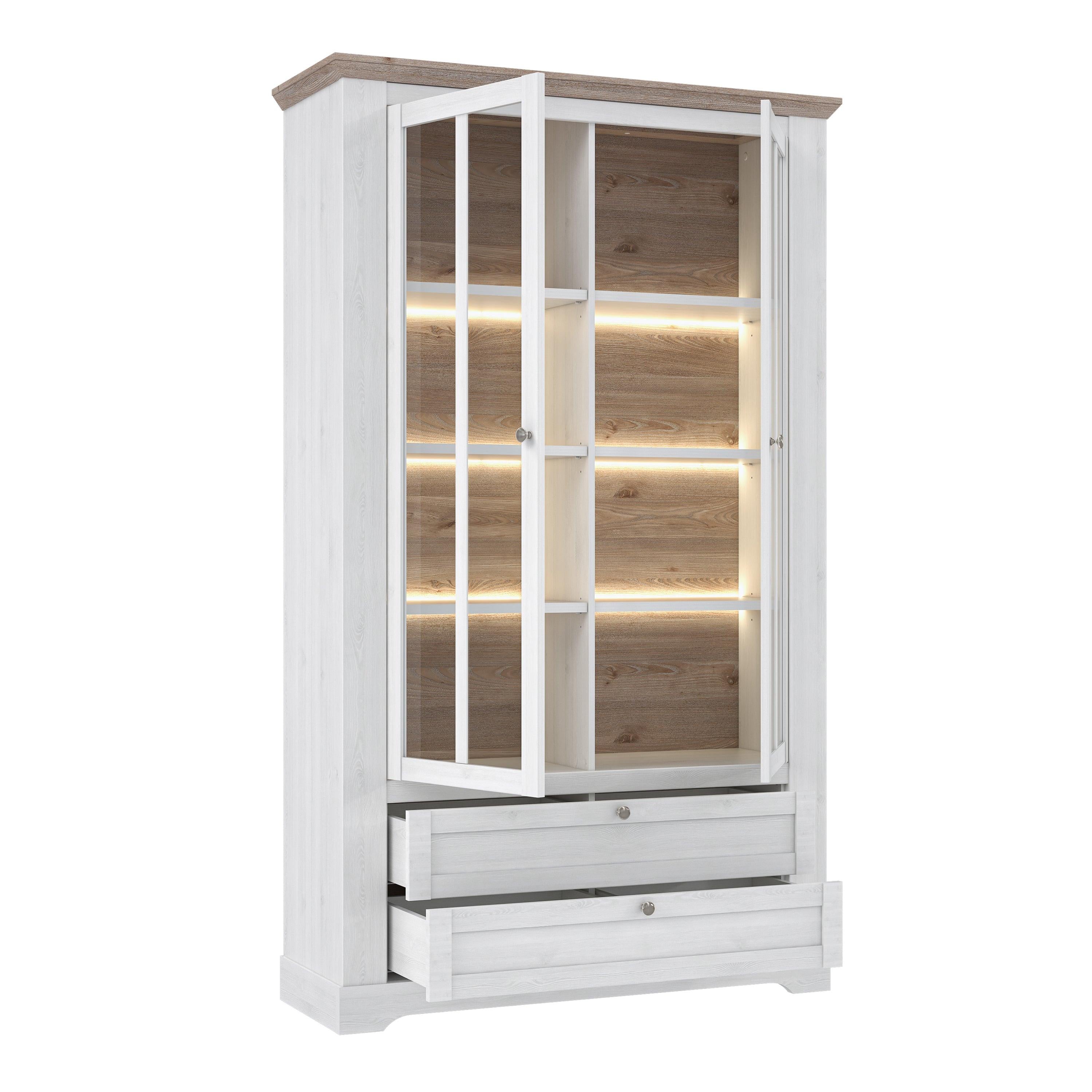 Illoppa Display Cabinet in Snowy Oak/Oak Nelson - image 3