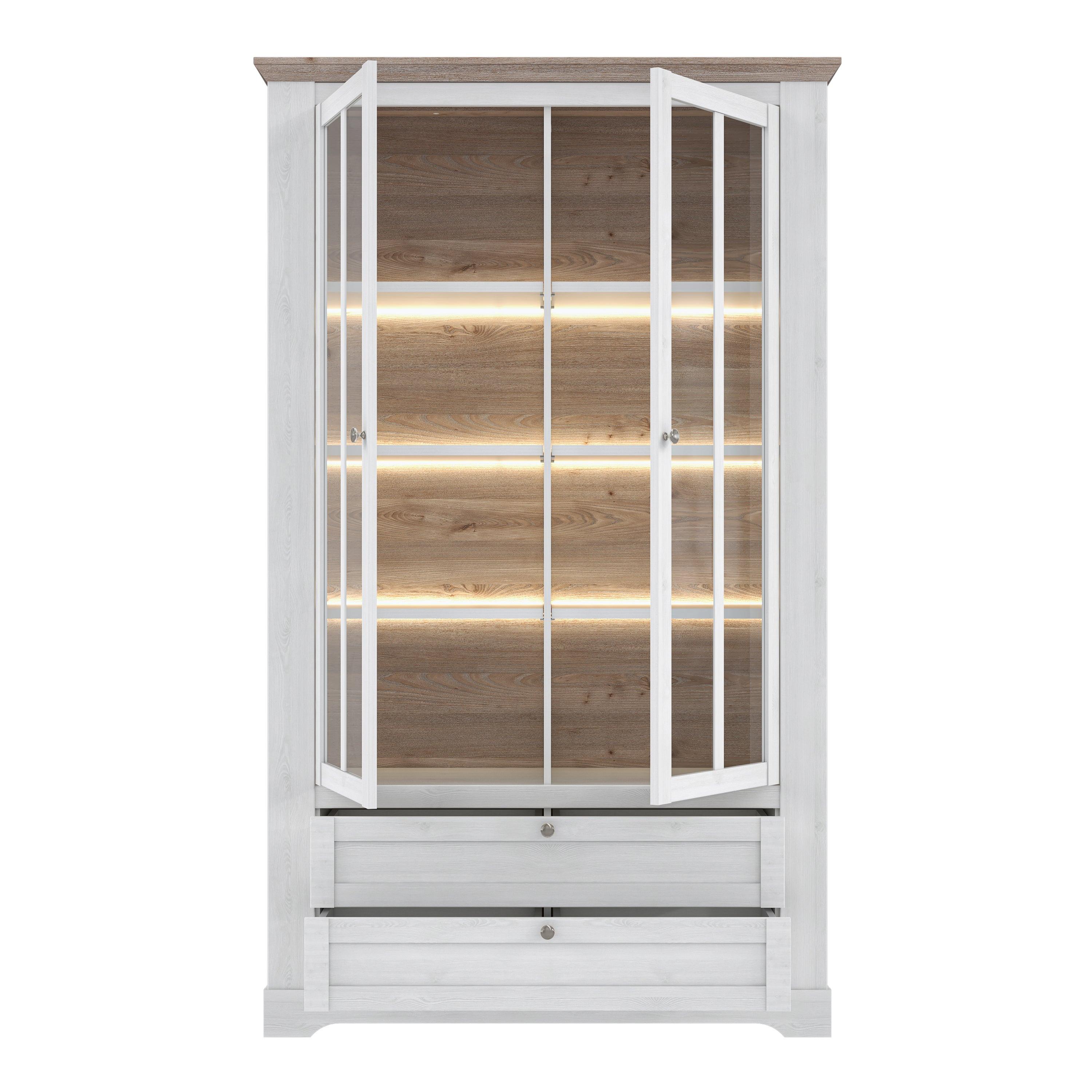 Illoppa Display Cabinet in Snowy Oak/Oak Nelson - image 4