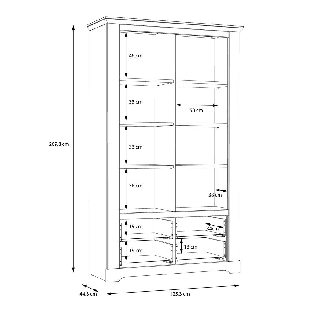 Illoppa Display Cabinet in Snowy Oak/Oak Nelson - image 8