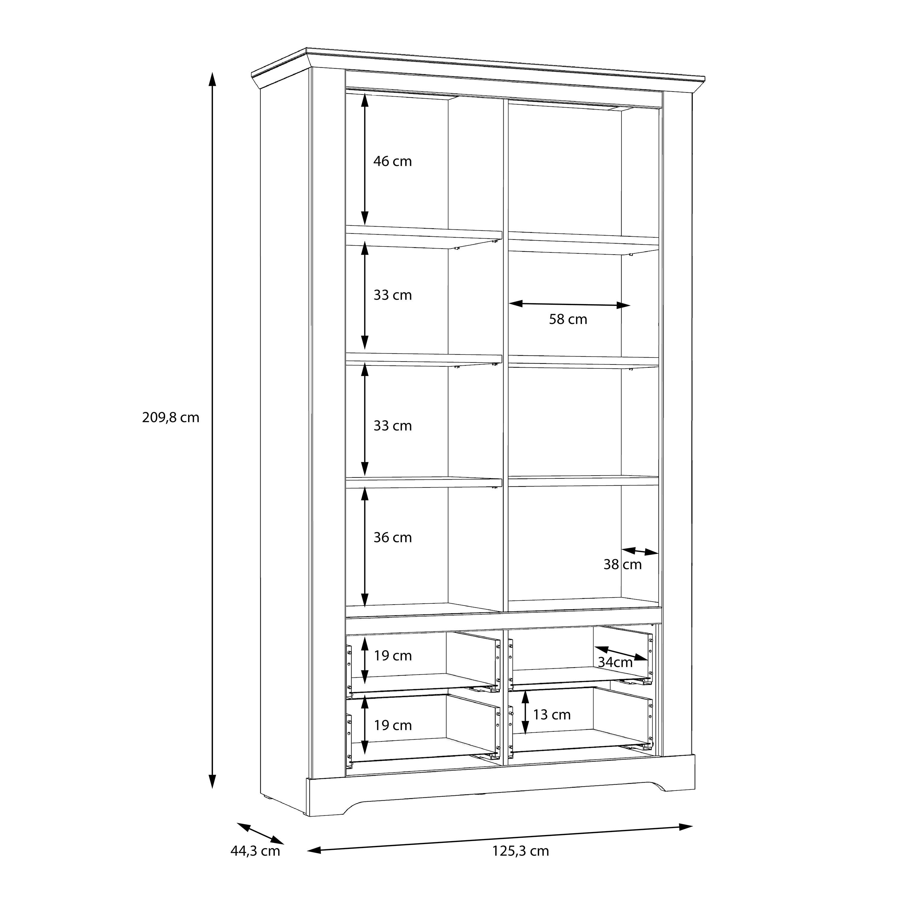 Illoppa Display Cabinet in Snowy Oak/Oak Nelson - image 8