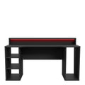 Tezaur Black Gaming Desk 2 Shelves with Colour Changing LED - image 2