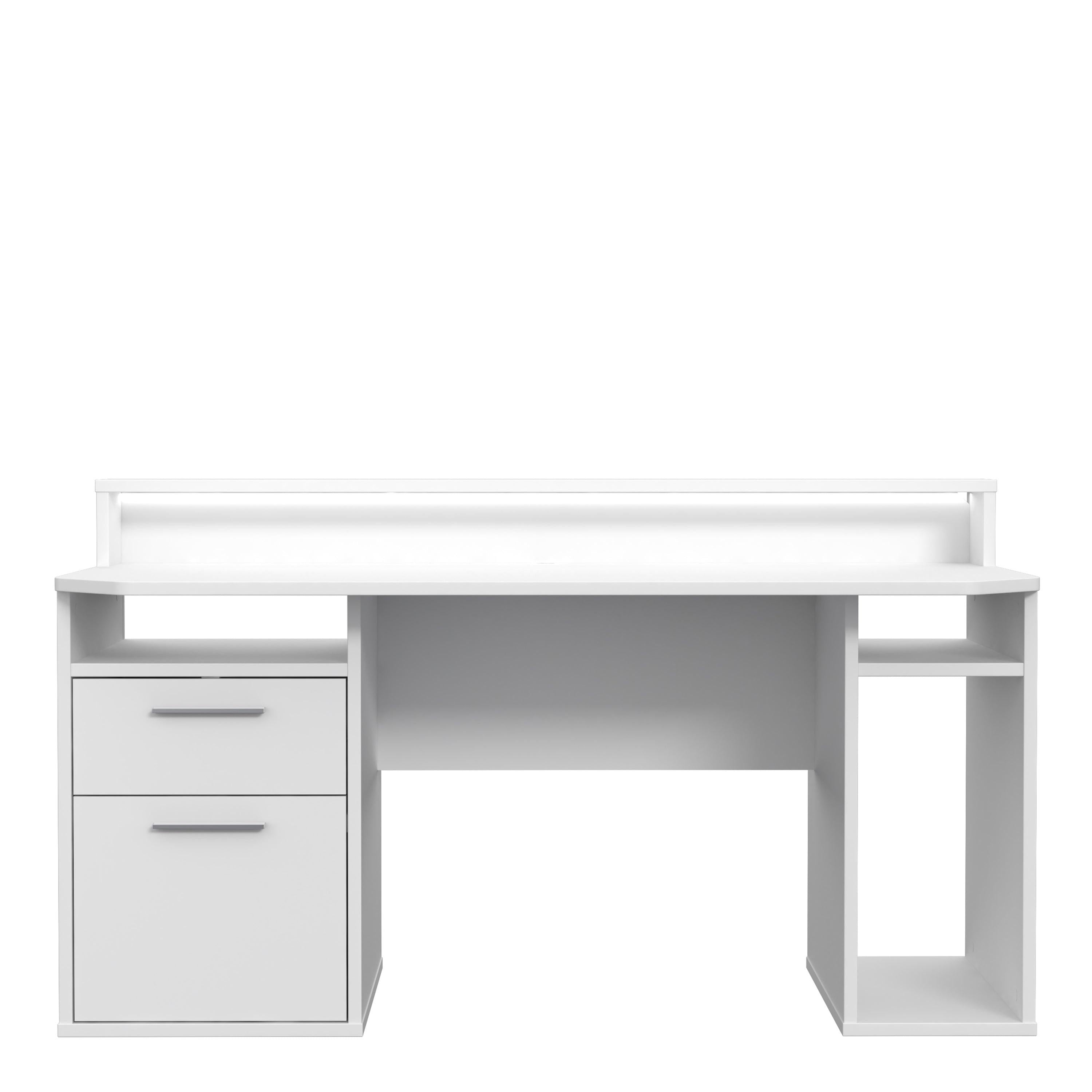 Tezaur White Gaming Desk with Colour Changing LED - image 2