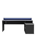 Tezaur Black Storage Gaming Desk 3 Shelves with Colour Changing LED - image 2