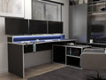 Tezaur Black Storage Gaming Desk 3 Shelves with Colour Changing LED - image 3