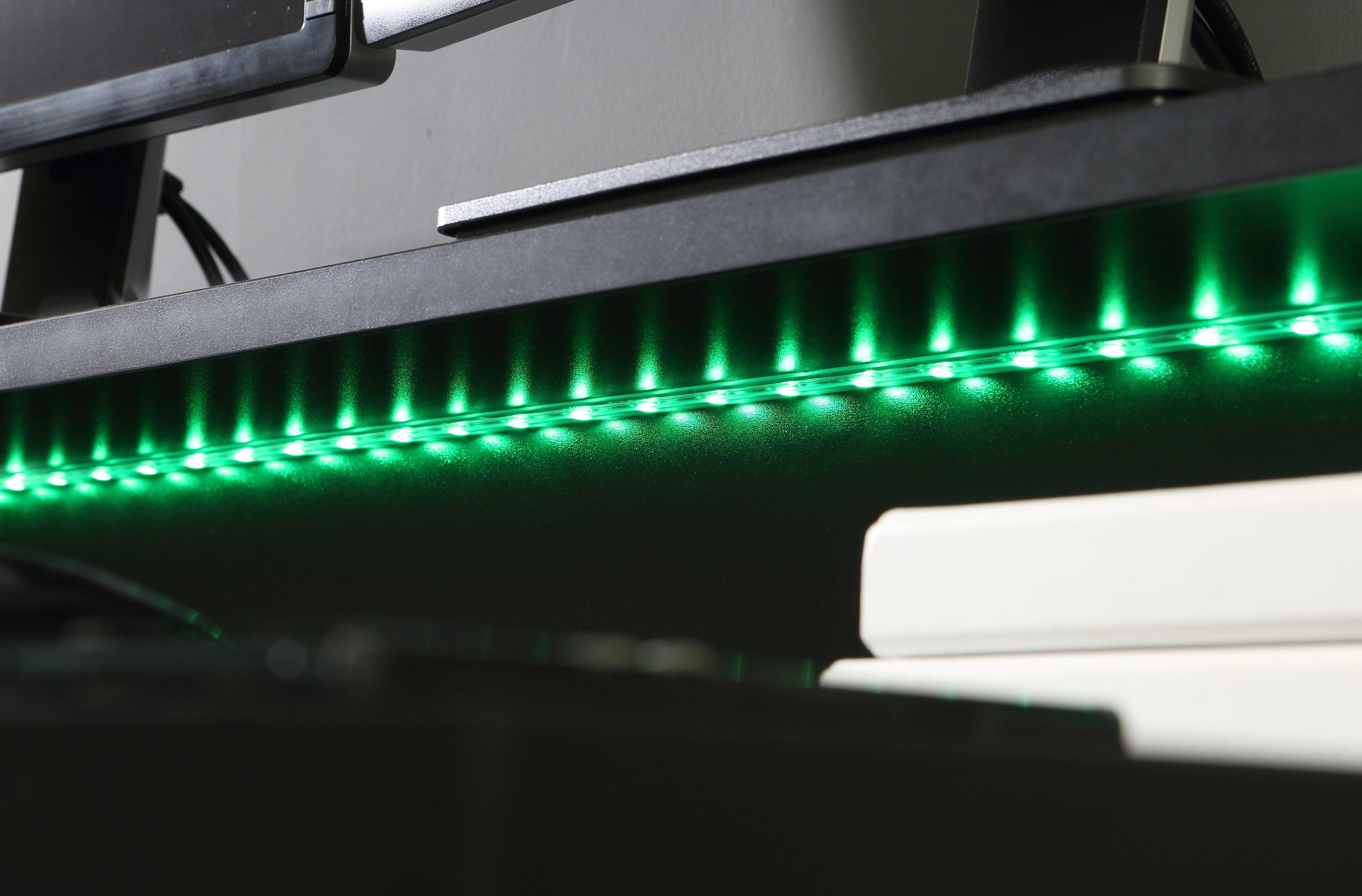 Tezaur Wide Black Gaming Desk with Colour Changing LED - image 7