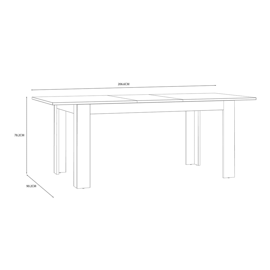 Bohol Extending Dining Table 160-207cm in Riviera Oak/Grey Oak - image 7