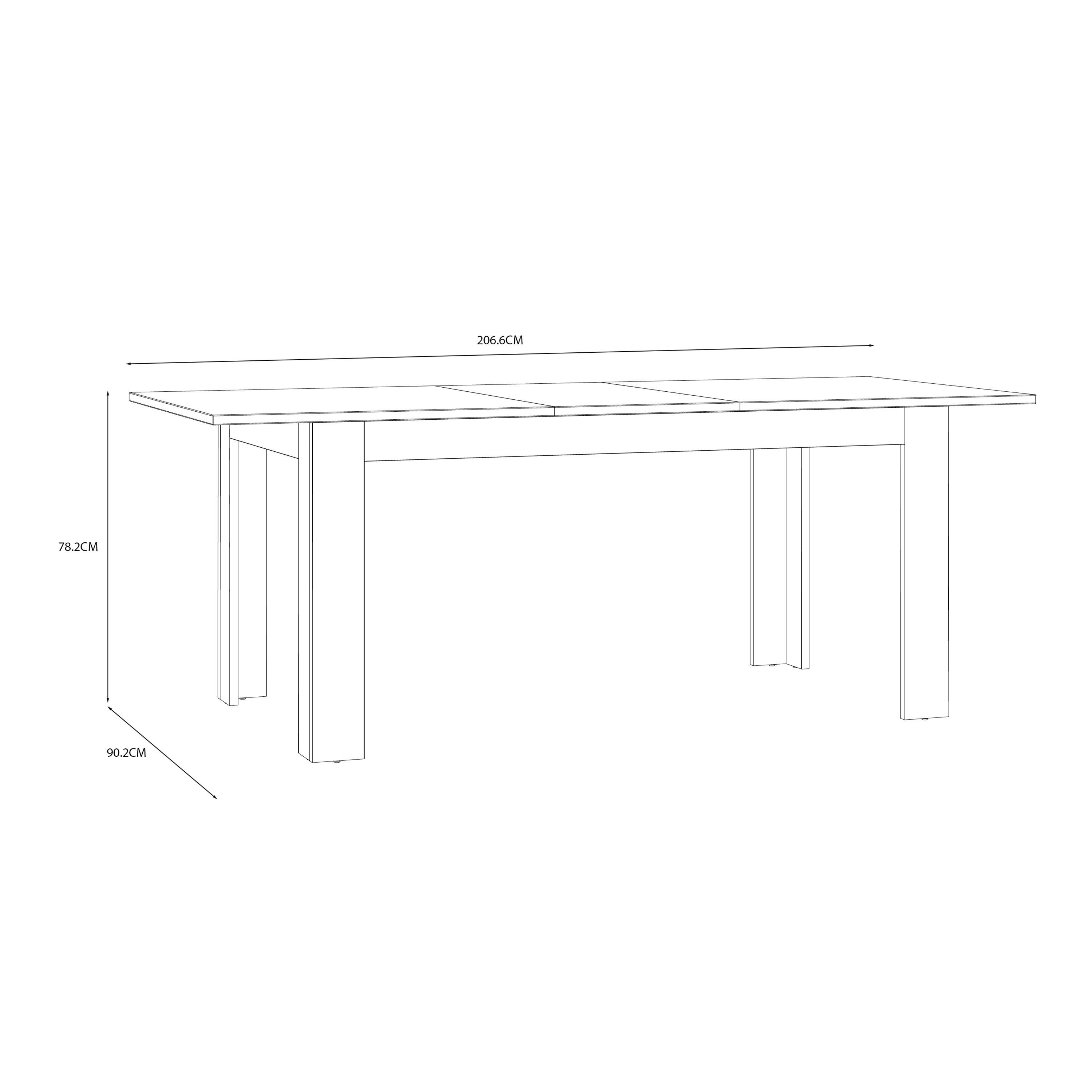 Bohol Extending Dining Table 160-207cm in Riviera Oak/Grey Oak - image 7