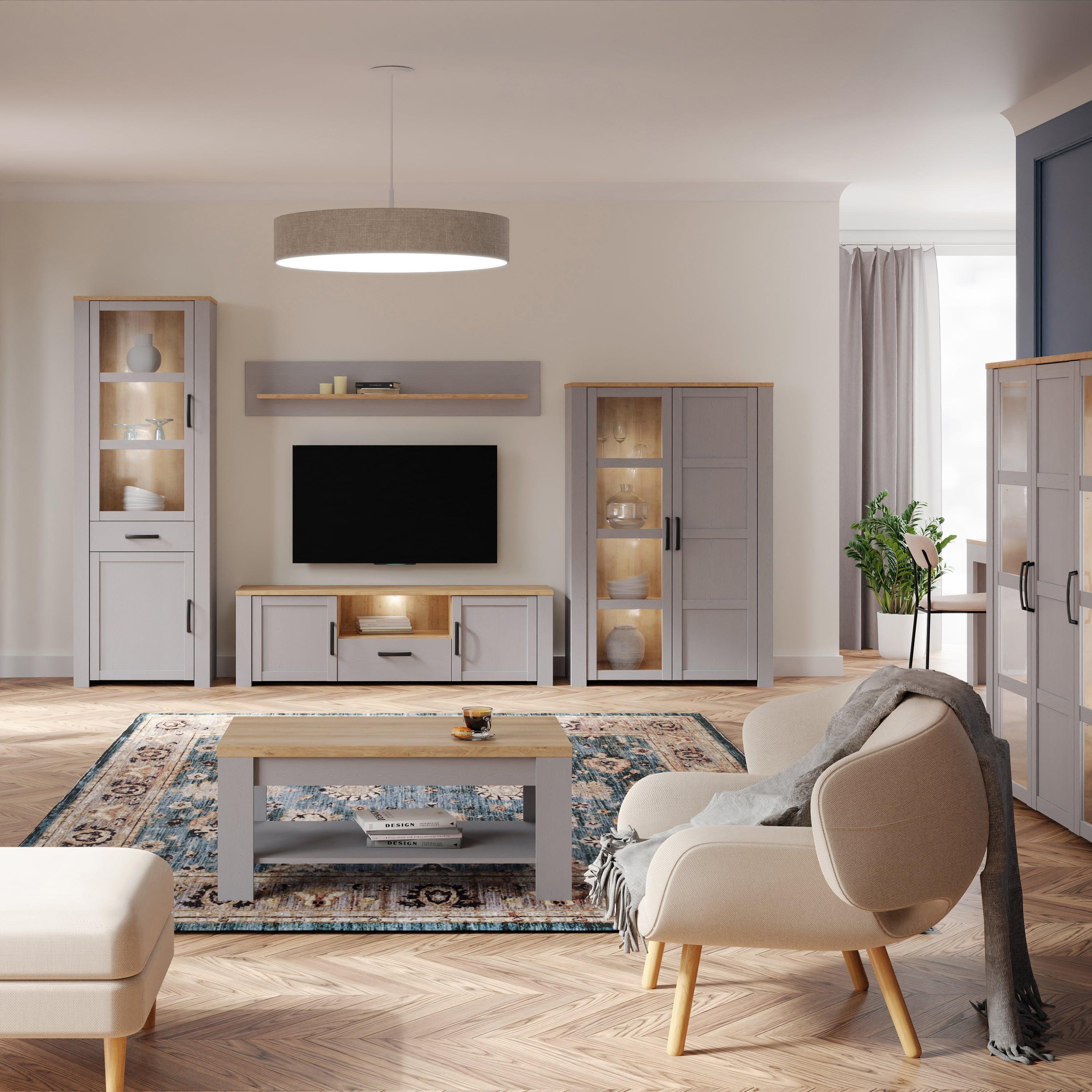 Bohol TV Unit Inc. LED Light in Riviera Oak/Grey Oak - image 5