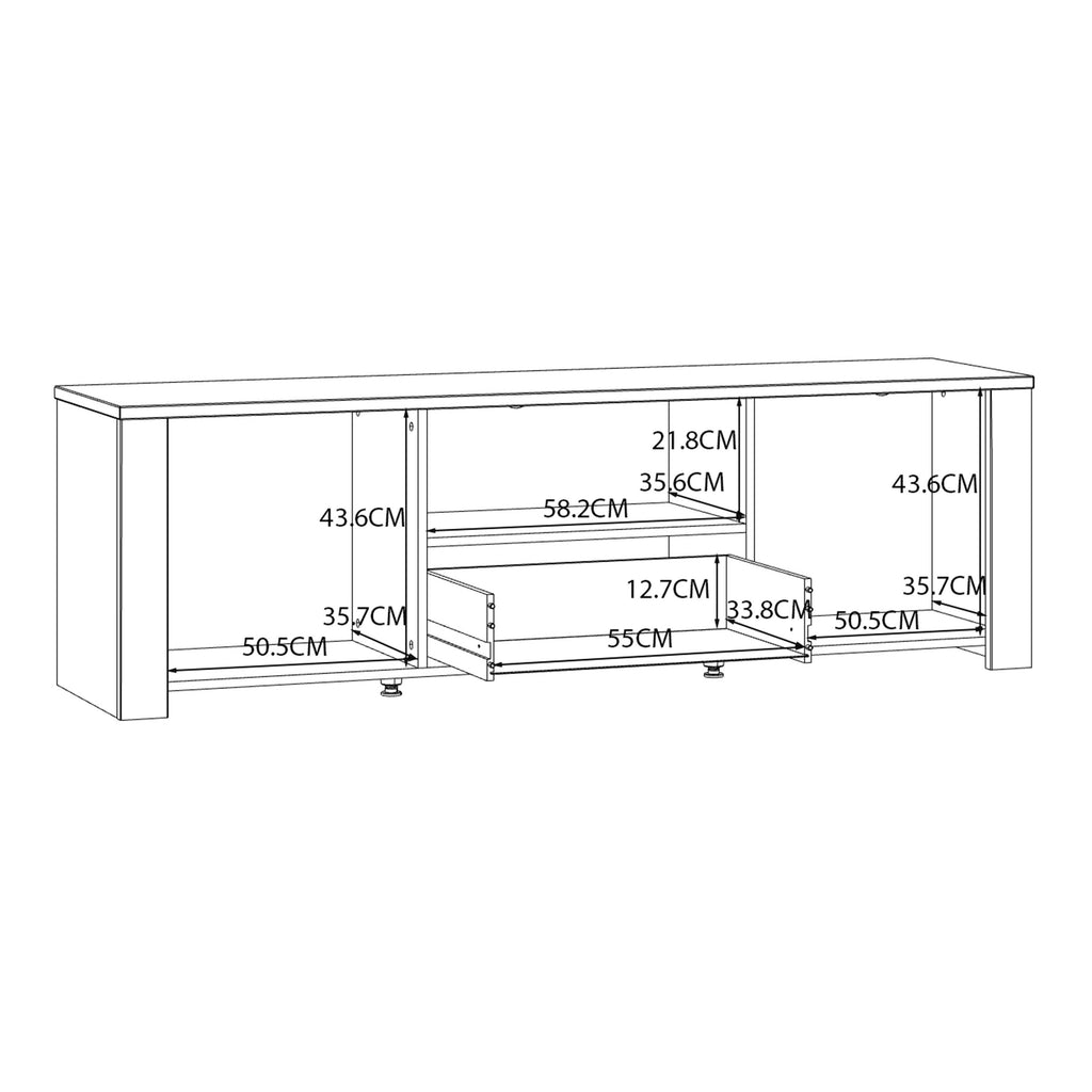 Bohol TV Unit inc. LED Light in Riviera Oak/White - image 10